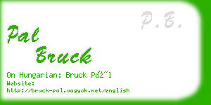 pal bruck business card